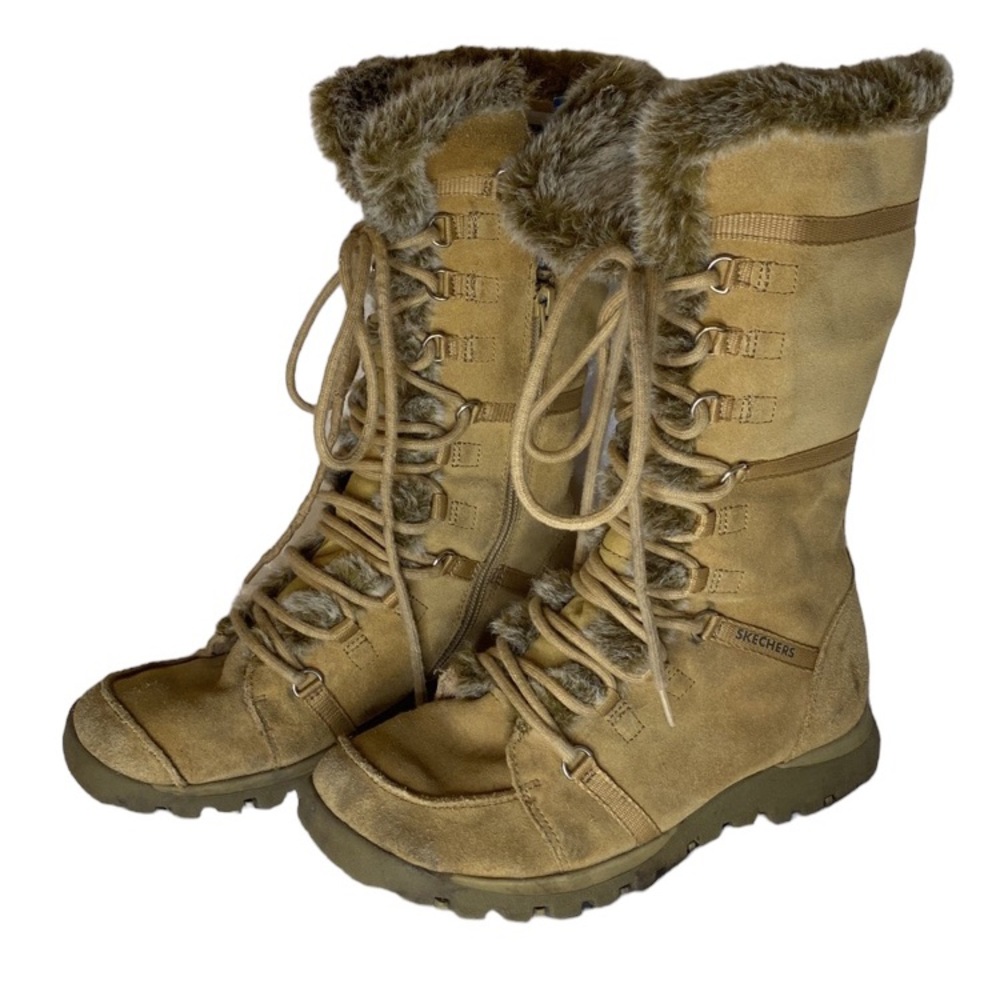 Skechers suede look boots size 7